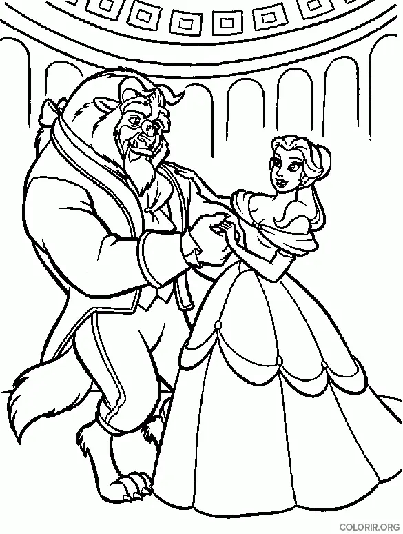 A Bela e a Fera dancando Juntos