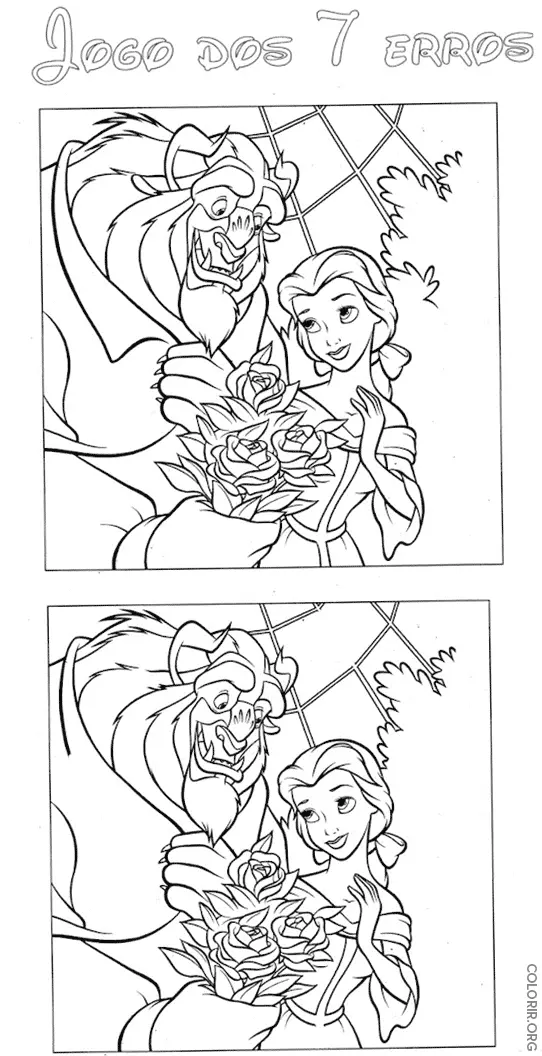 Jogo Dos 7 Erros da Bela e Fera