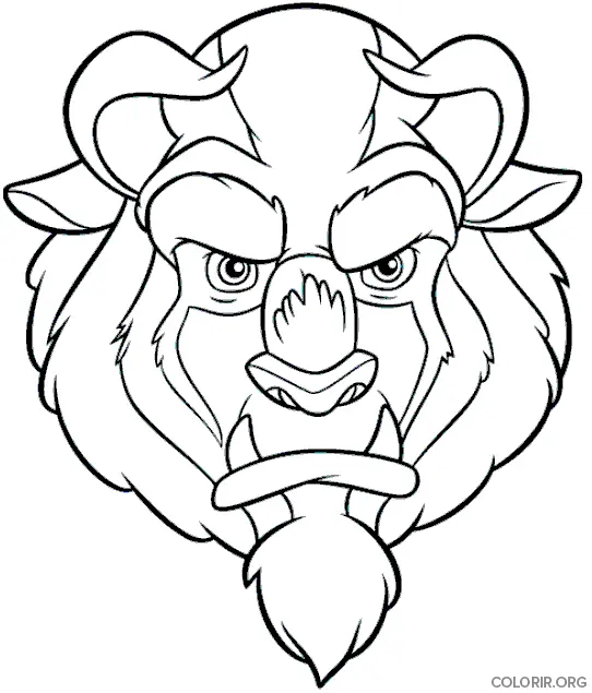 Mascara do Fera para colorir