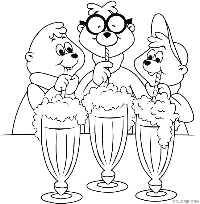 Os Esquilos Tomando Milkshake