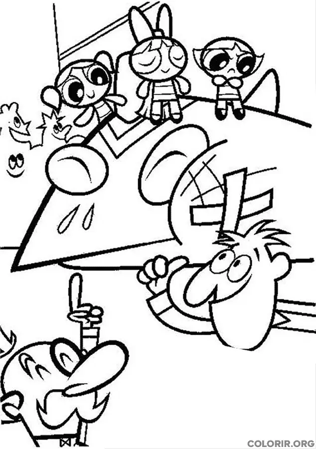 As Meninas Super Poderosas Combatendo o Crime