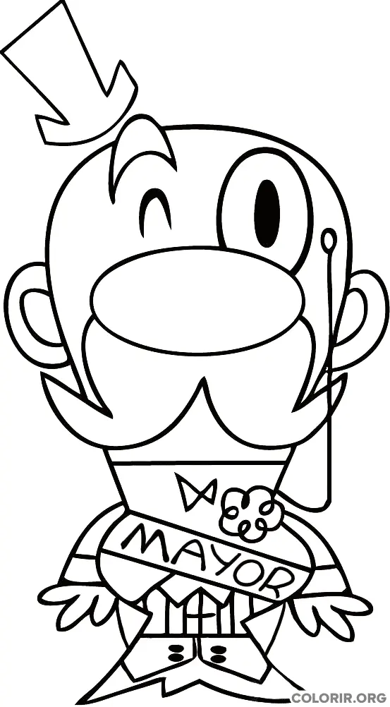 O Prefeito para colorir