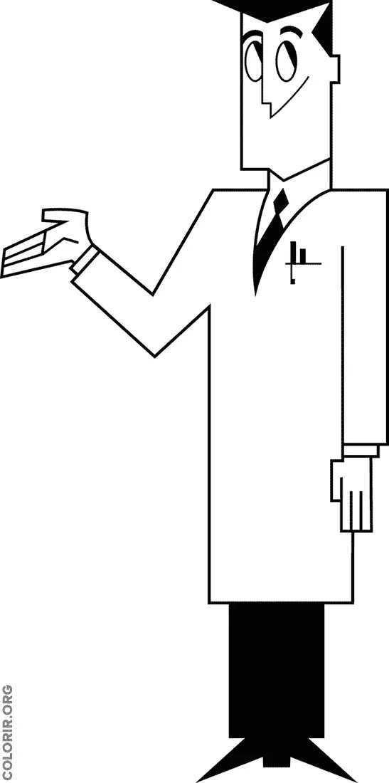 Professor Utonio para colorir