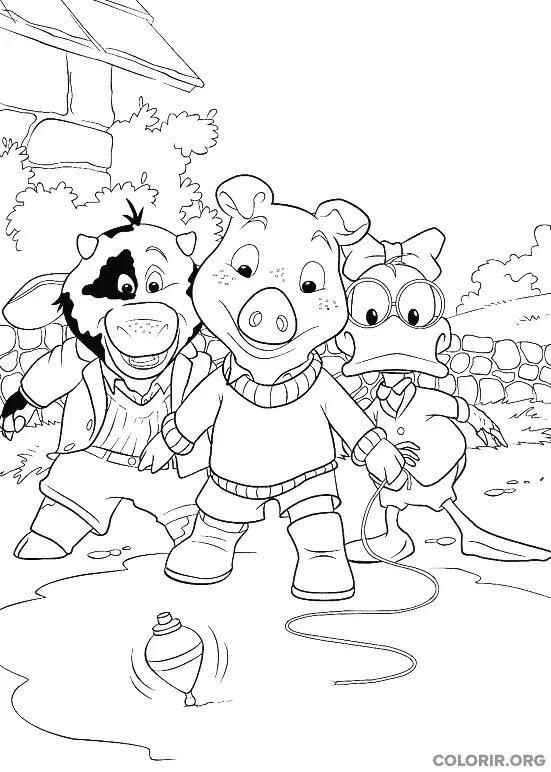 Piggley Dannan e Fernandes brincando de Piao