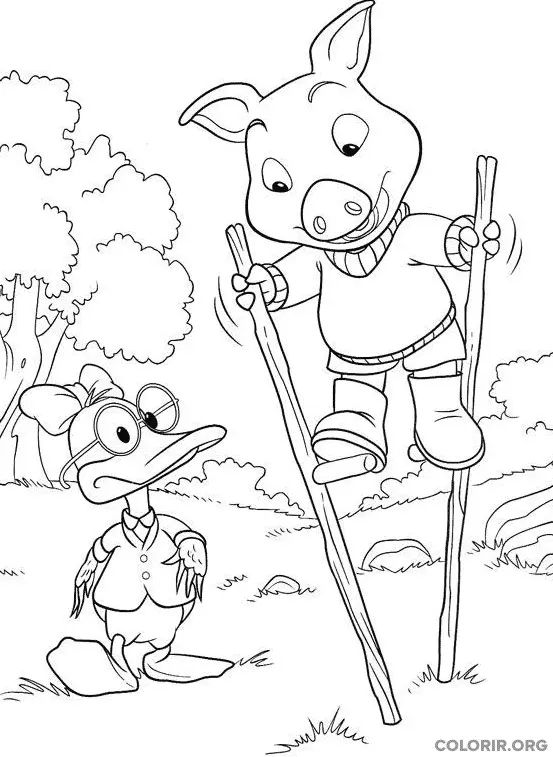 Piggley e Dannan com Perna de Pau