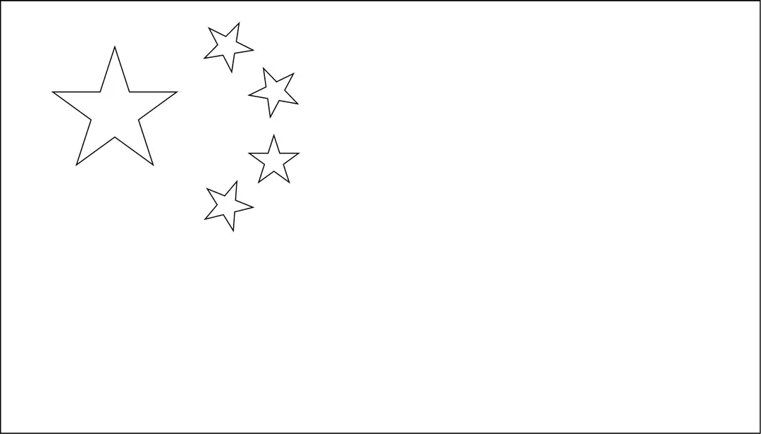 Bandeira da China para colorir
