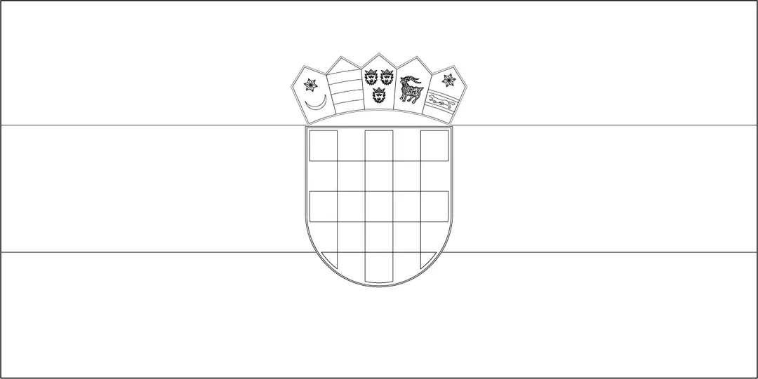 Bandeira da Croacia para colorir