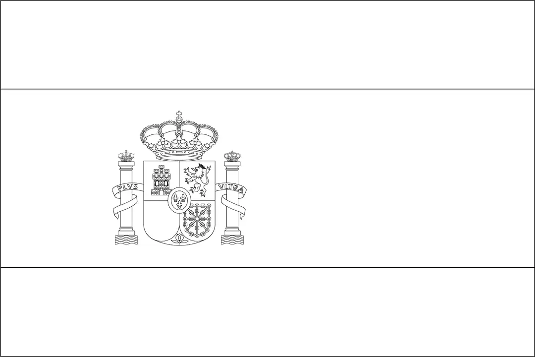 Bandeira da Espanha para colorir