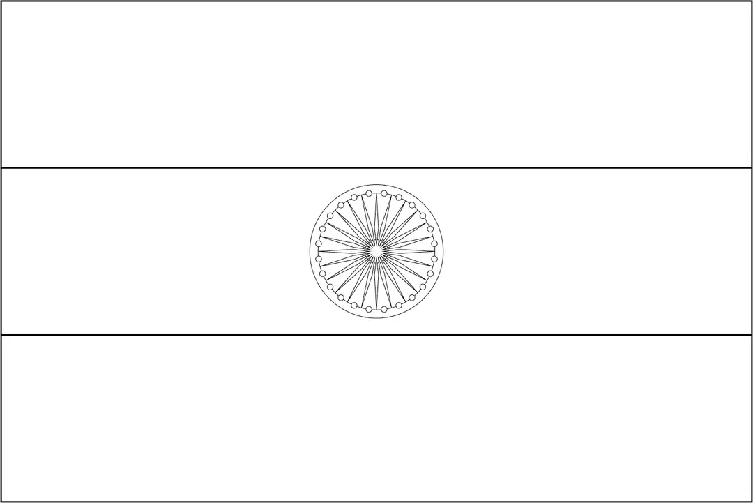Bandeira da India para colorir