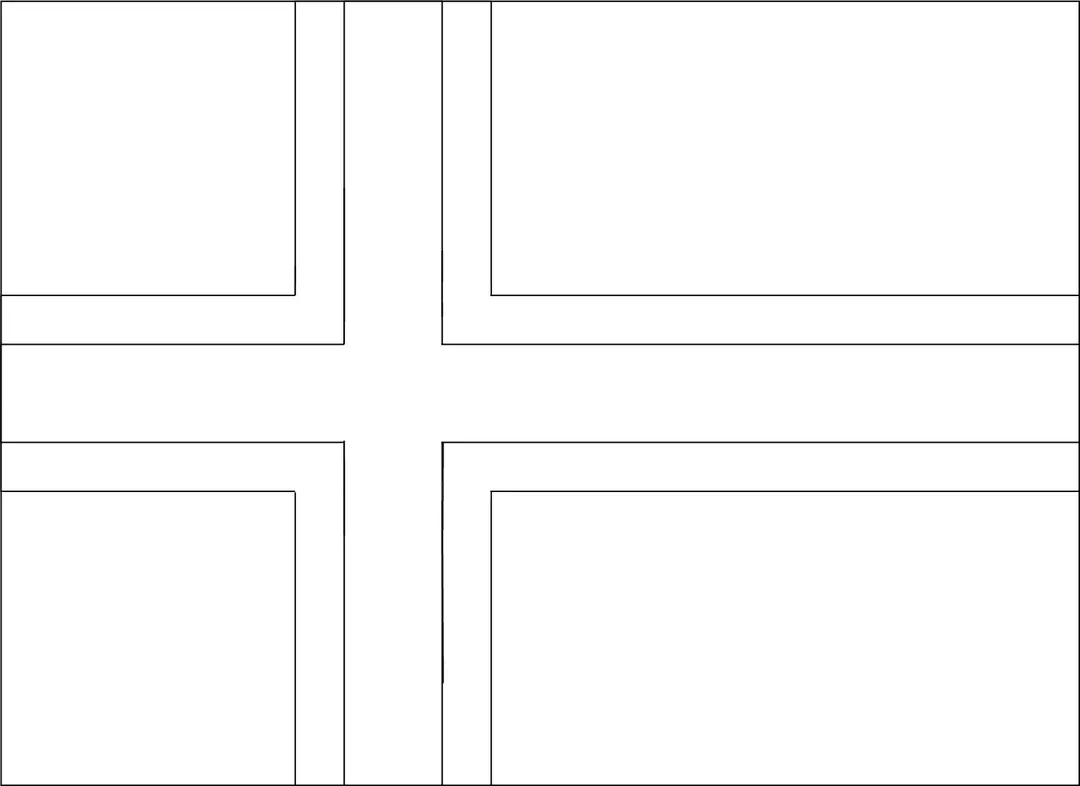 Bandeira da Noruega para colorir