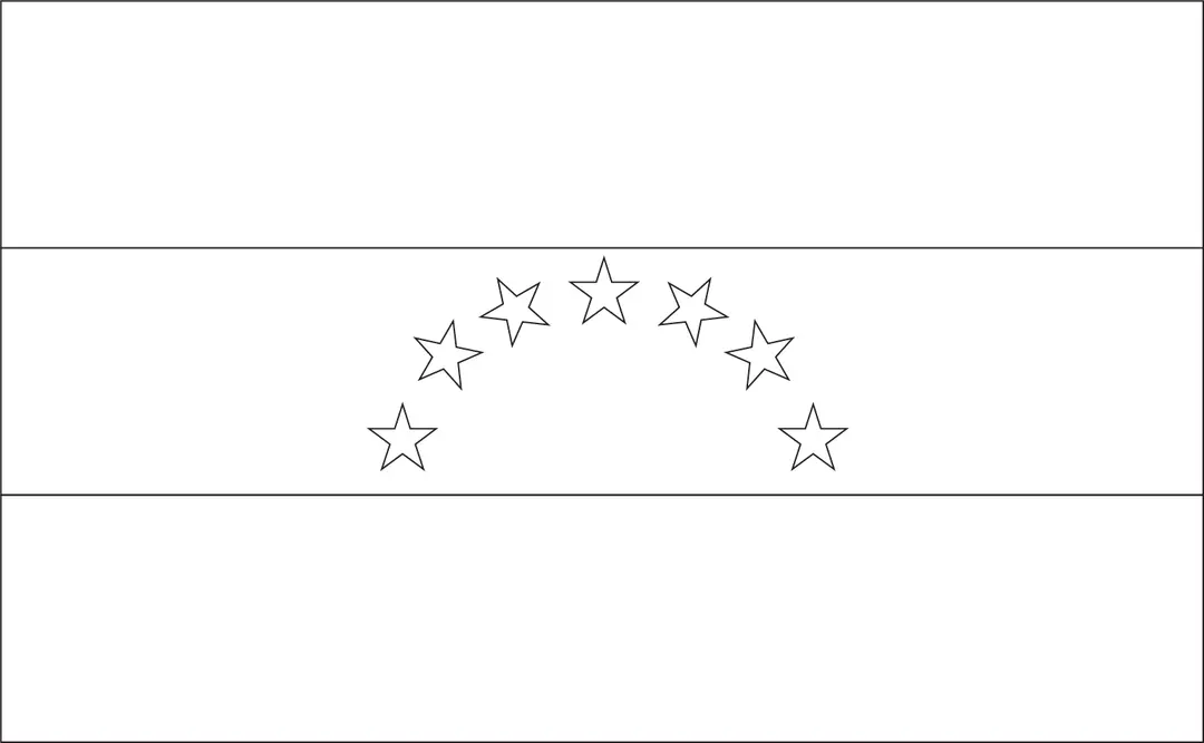 Bandeira da Venezuela para colorir