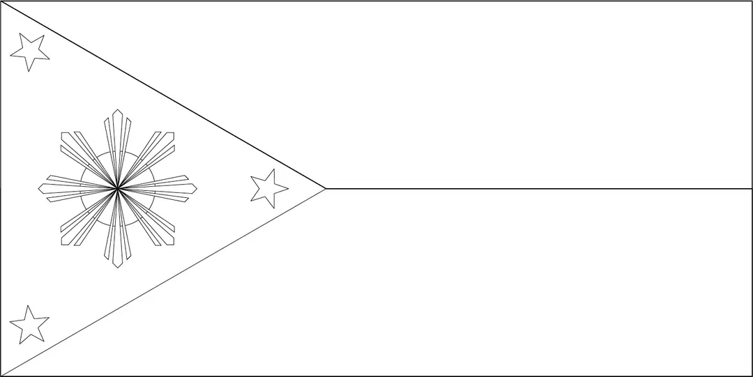 Bandeira Das Filipinas para colorir