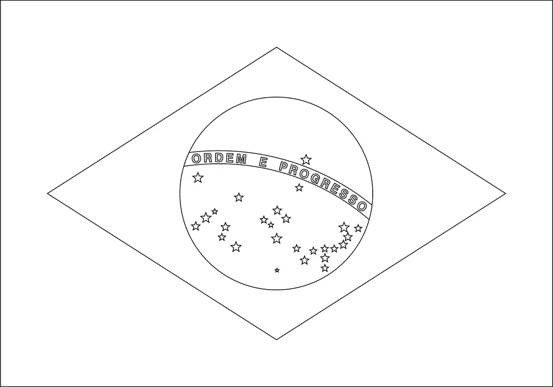 Bandeira do Brasil para colorir