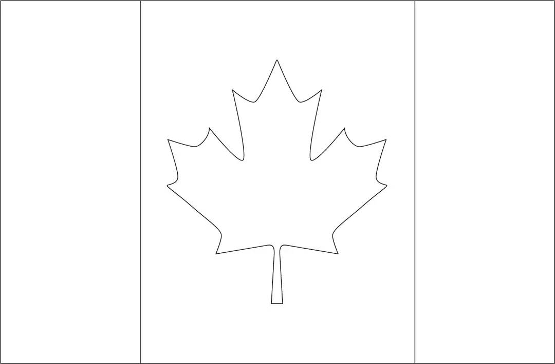 Bandeira do Canada para colorir