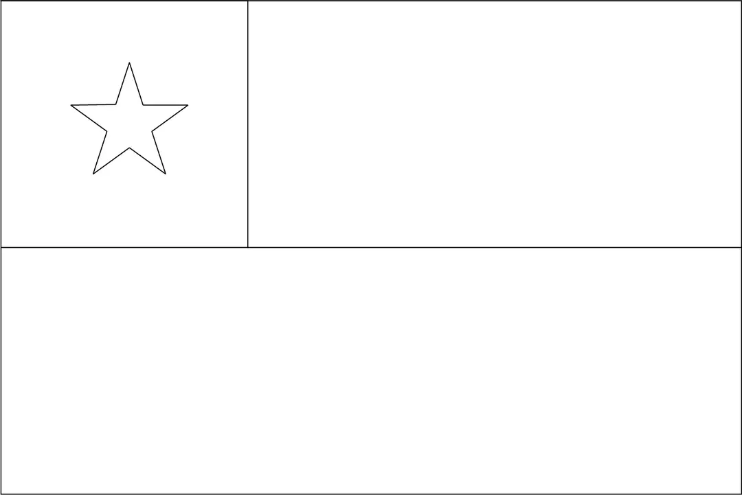 Bandeira do Chile para colorir