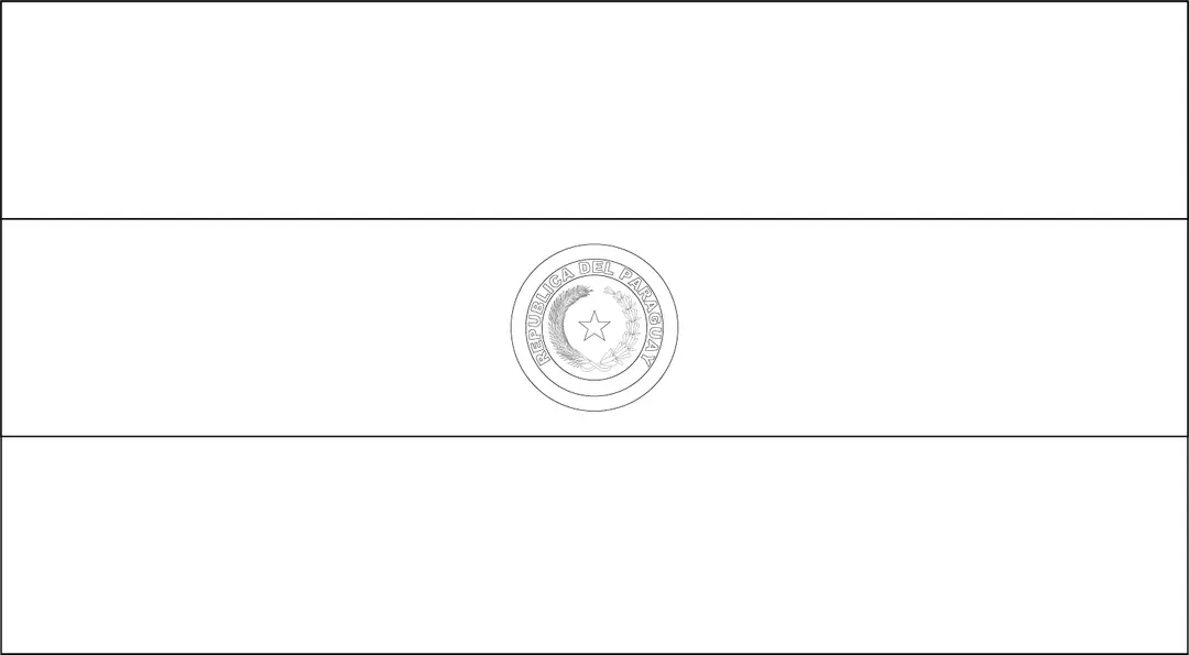 Bandeira do Paraguai para colorir