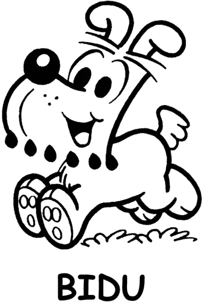 Bidu correndo Feliz