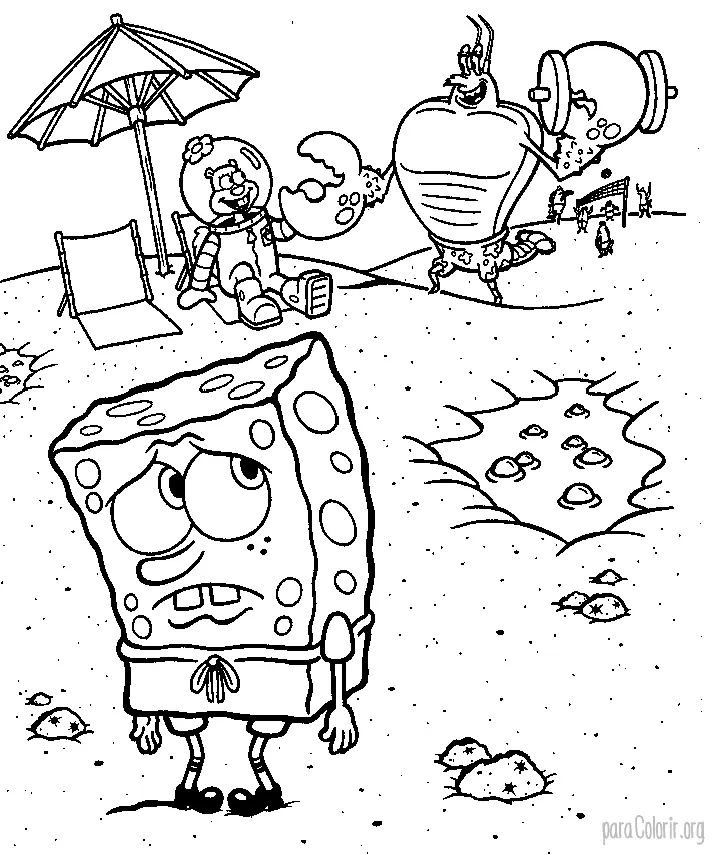 Bob Esponja na Praia