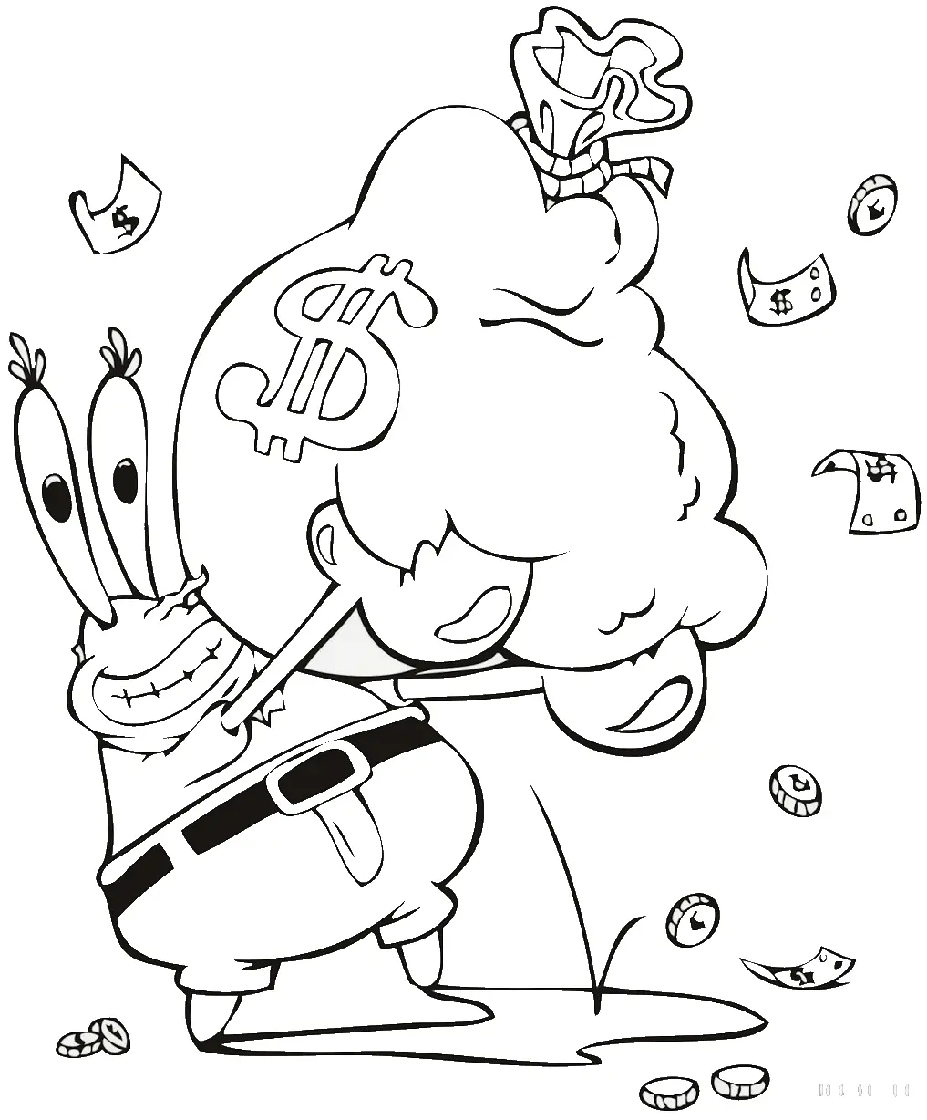 Seu Sirigueijo para colorir