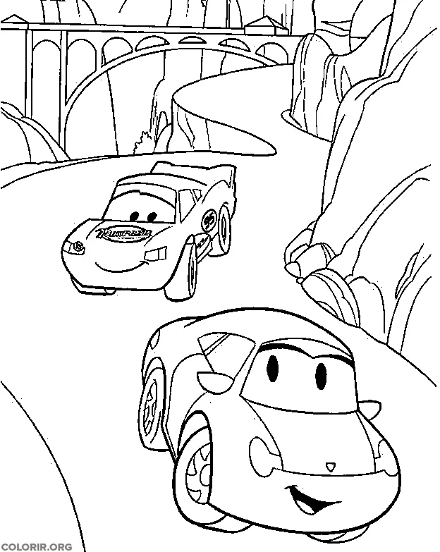 Personagens de Carros Nas Colinas