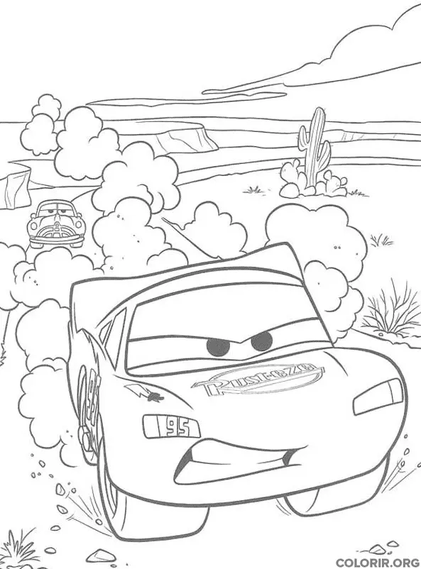 Relampago Mcqueen na Estrada de Terra
