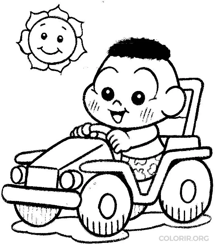 Cascao Baby dirigindo