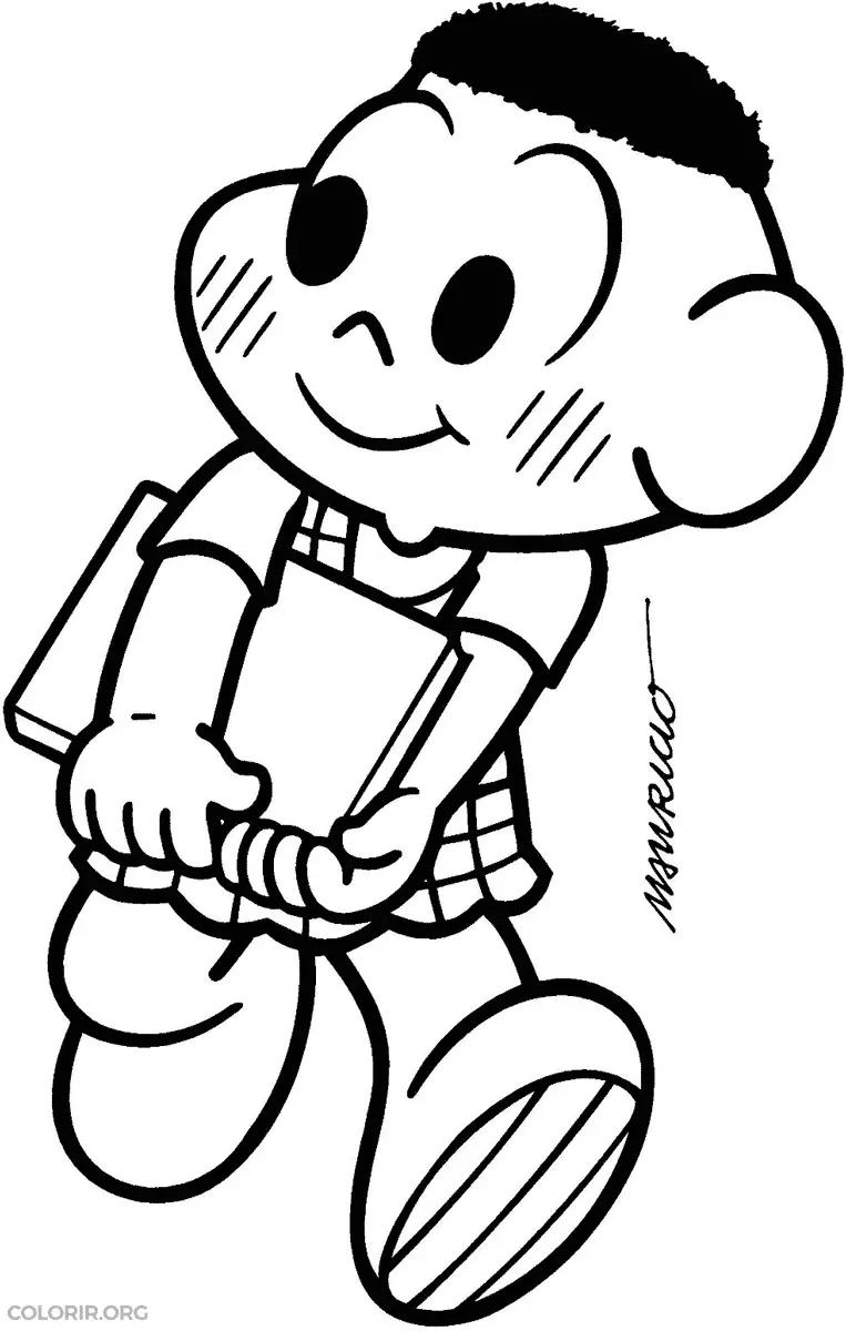 Cascao indo Pra Escola