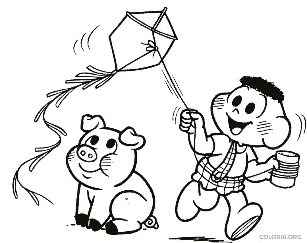 Cascao Soltando Pipa com Chovinista