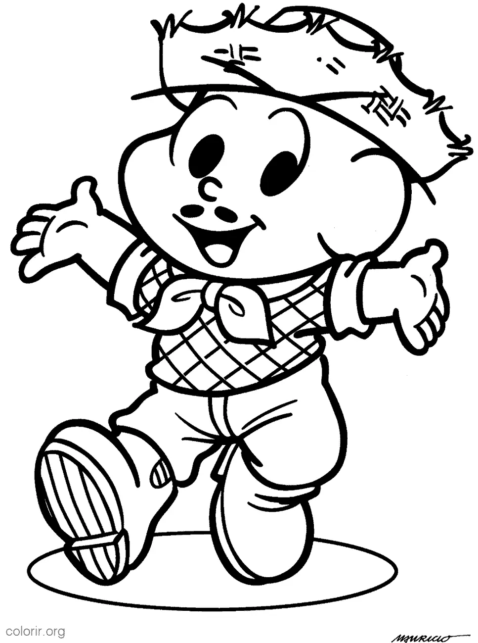 Cebolinha Caipira para colorir