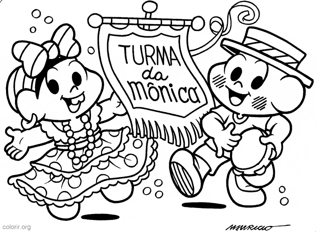 Cebolinha e Monica Carnaval 1