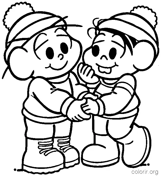 Cebolinha e Monica no Inverno