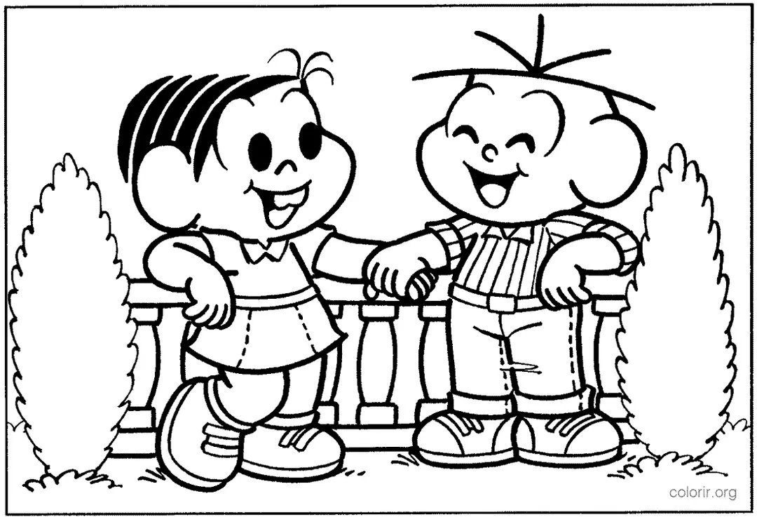 Cebolinha e Monica no Jardim