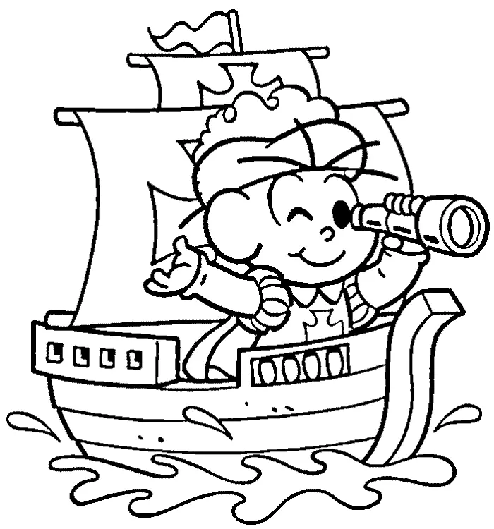 Cebolinha Pirata para colorir