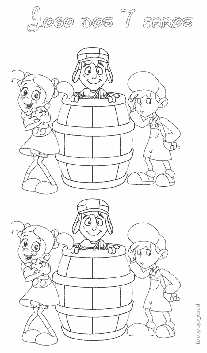 Jogo Dos 7 Erros do Chaves para Imprimir