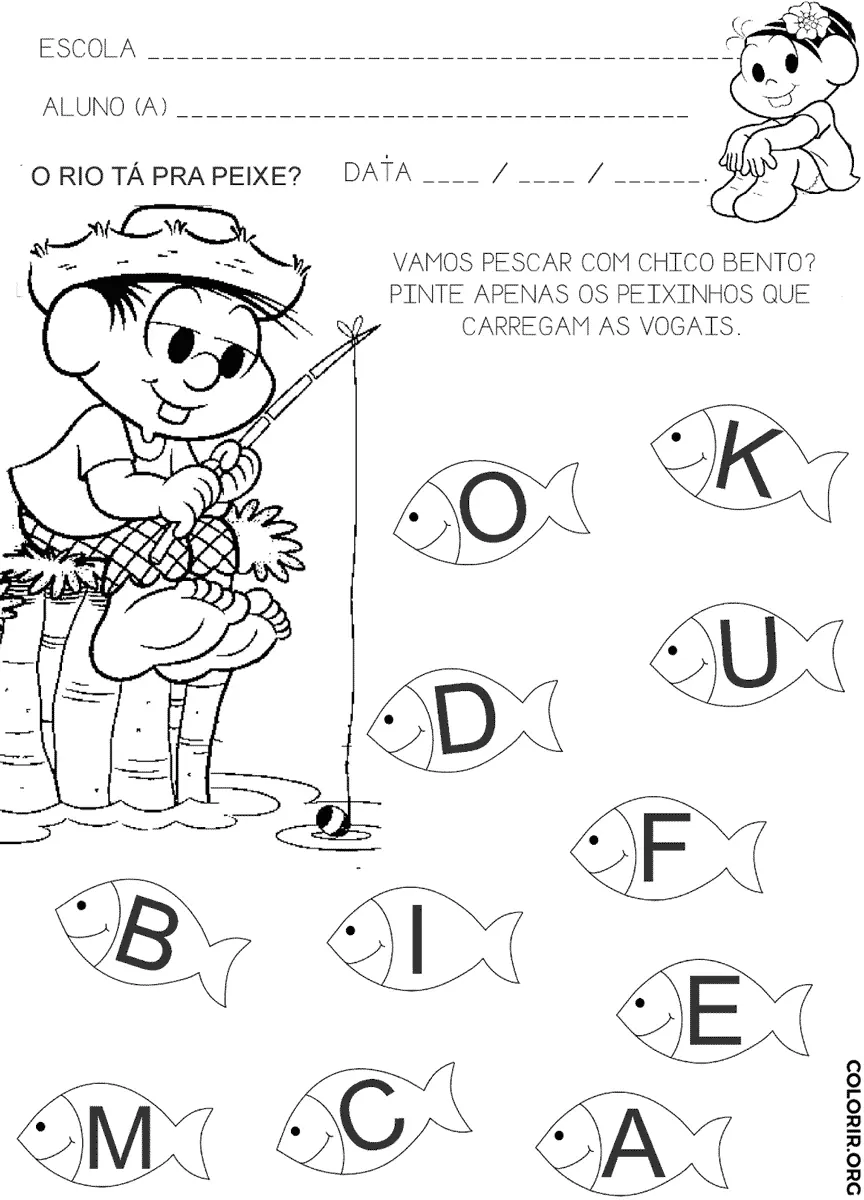Atividade Chico Bento com Peixes