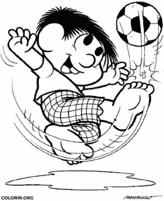 Chico Bento jogando Futebol