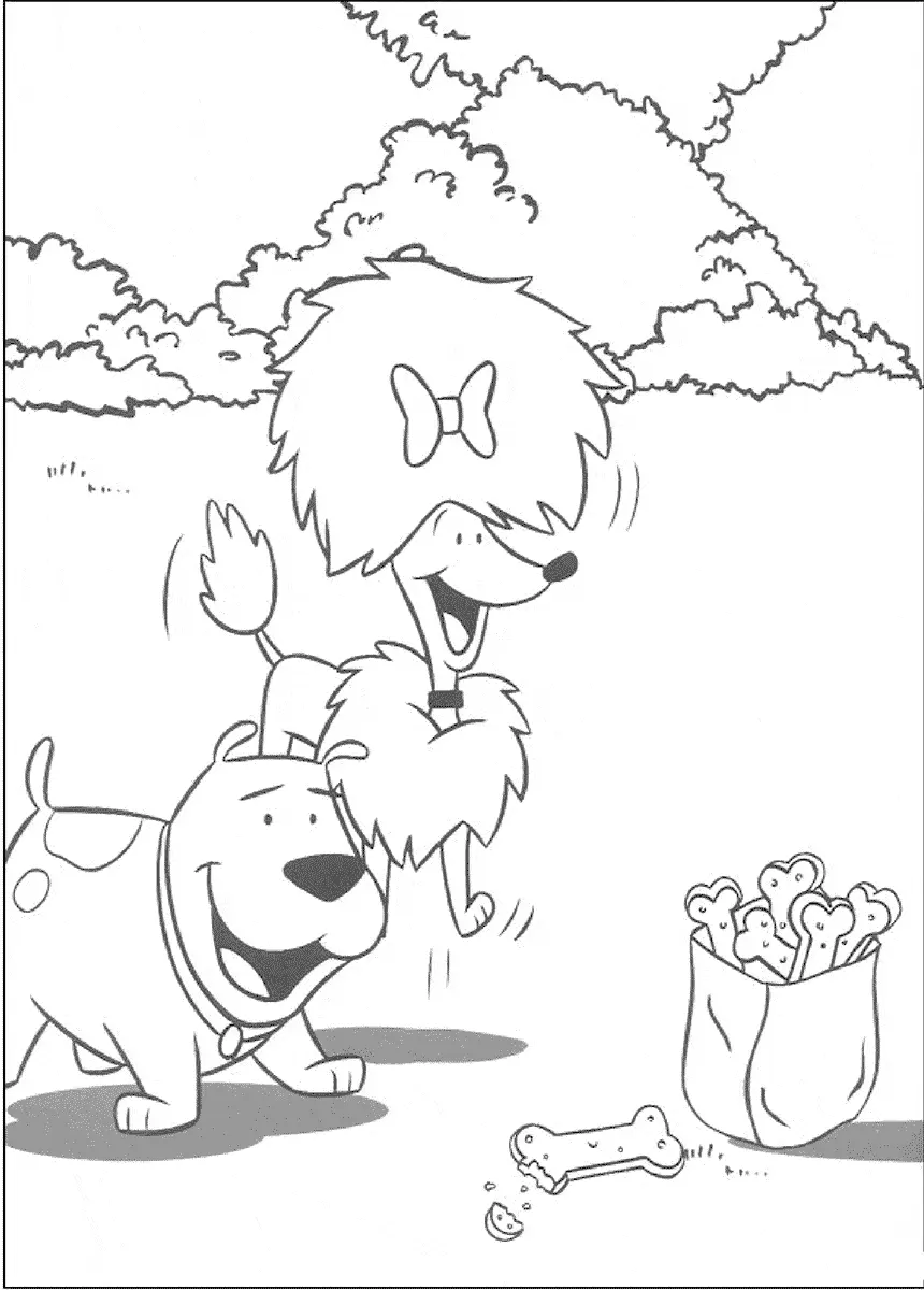 Cleo e T Bone com Ossinhos