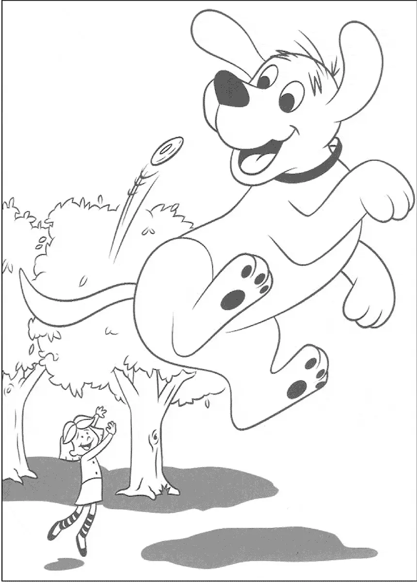 Clifford brincando com Emily