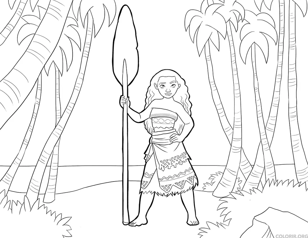 Moana para colorir