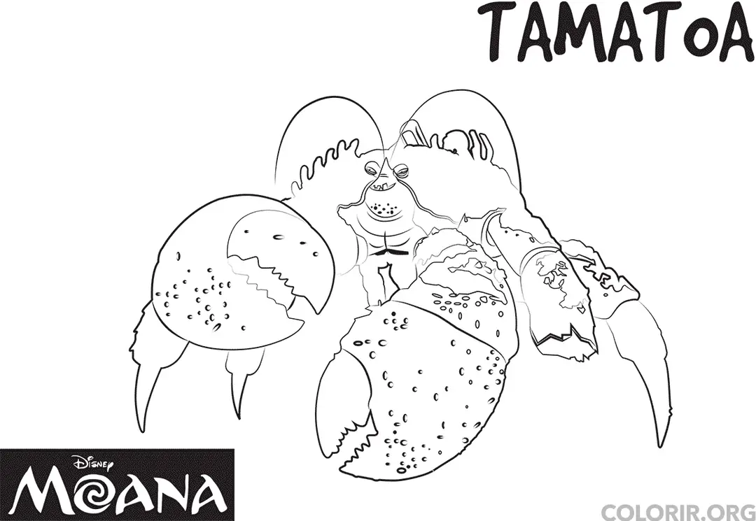 Tamatoa de Moana para colorir