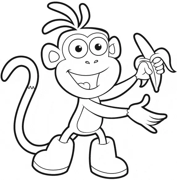 Botas comendo Banana