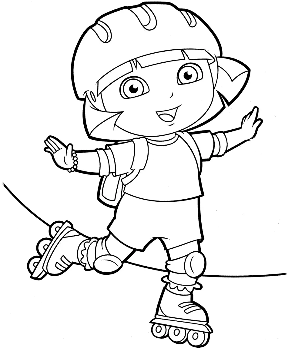 Dora andando de Patins