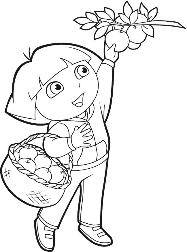 Dora Aventureira Colhendo Laranjas