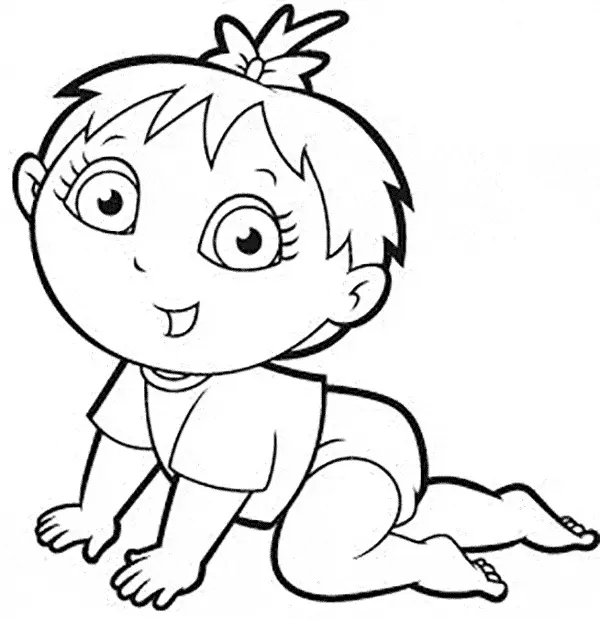 Dora Bebe para colorir