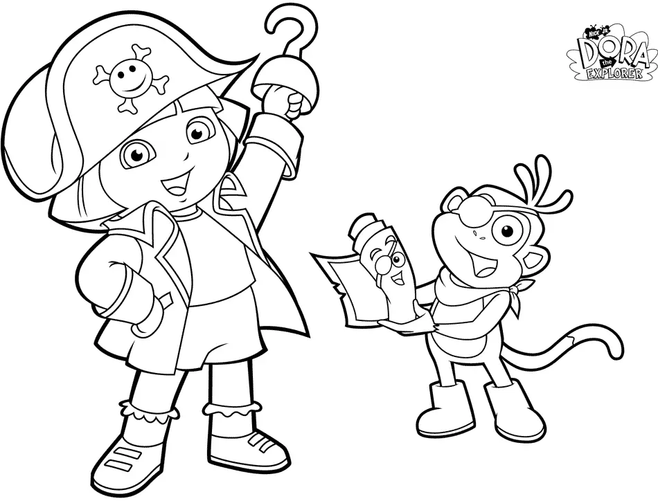 Dora e Botas de Piratas