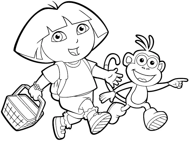 Dora e Botas indo Fazer Piquenique