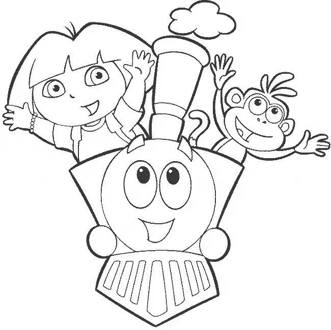 Dora e Botas no Trem