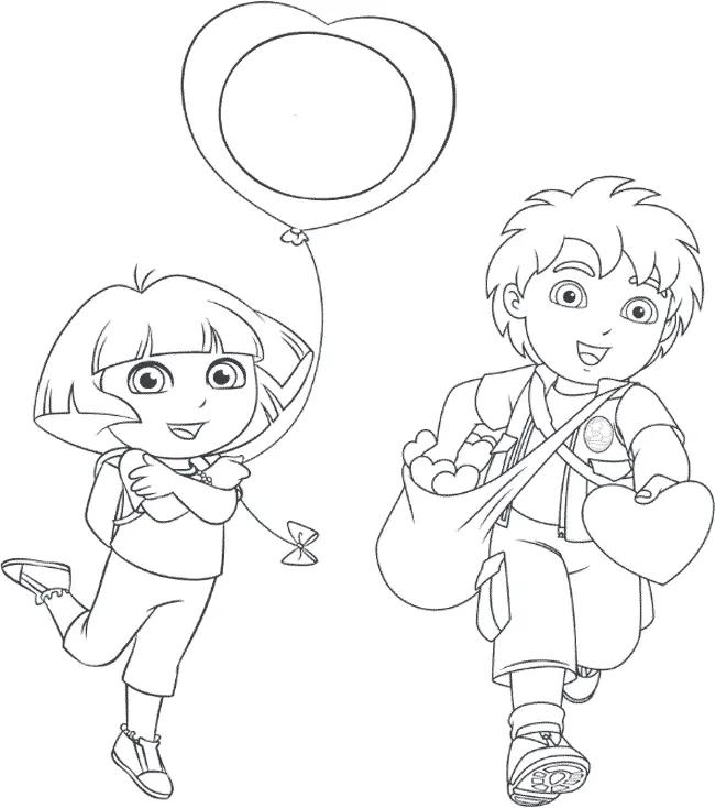 Dora e Diego para Pintar