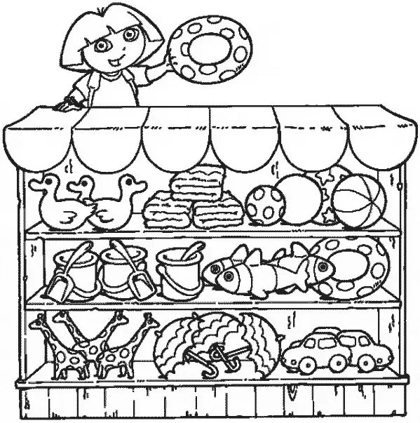 Dora Escolhendo Um Brinquedo