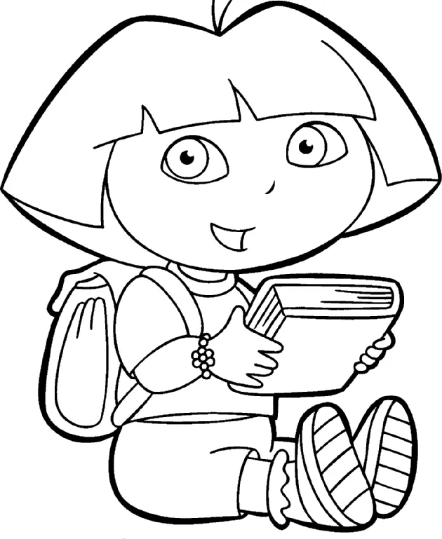 Dora estudando